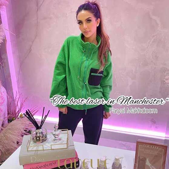 Faryal Makhdoom after laser treatment from Lavelle Clinic