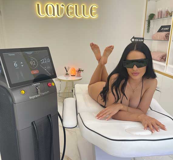 Mads after getting laser hair removal
